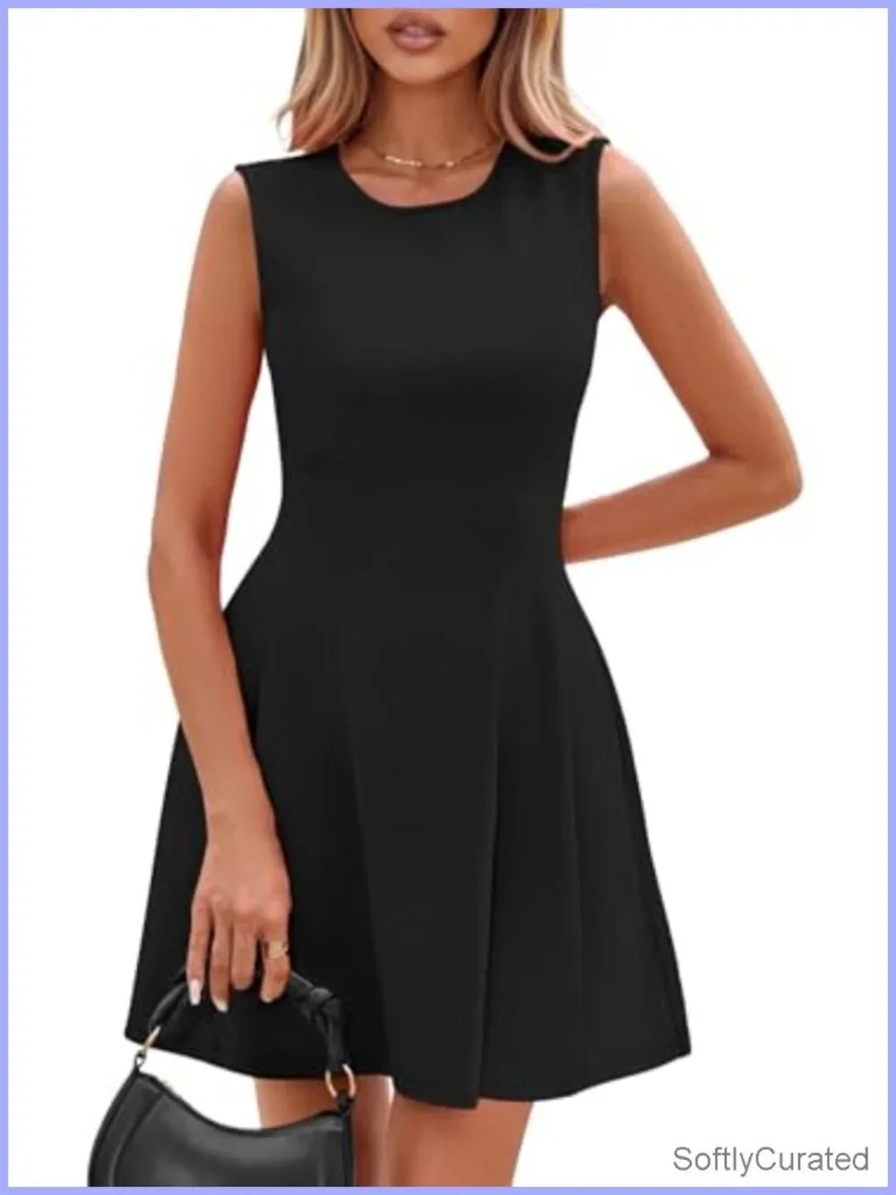 Fit and Flare A-Line Cocktail Dress with Ruffle Hem